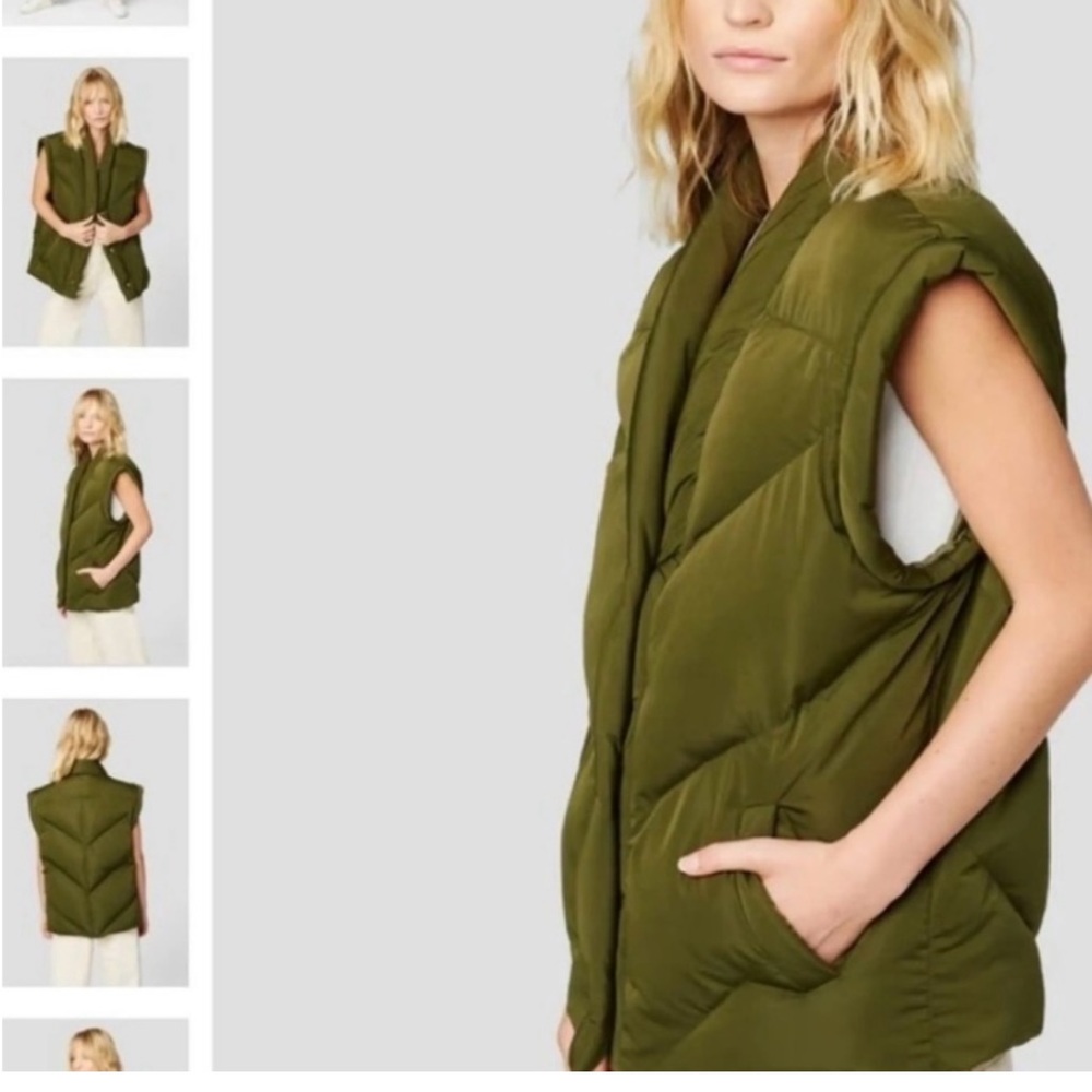 NWT Green puffer vest